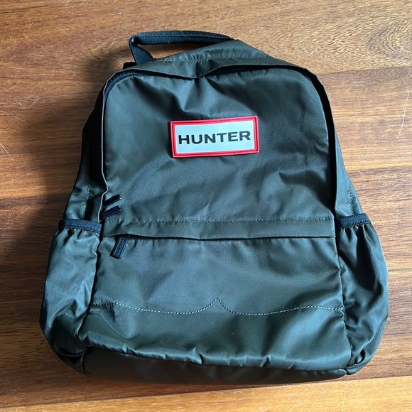 Hunter Bags Hunter Water Resistant Nylon Backpack In Dark Olive